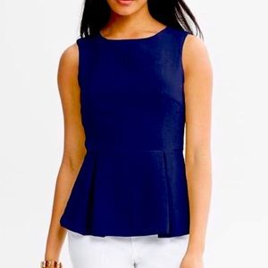 Banana Republic Blue Peplum Top Size 2
